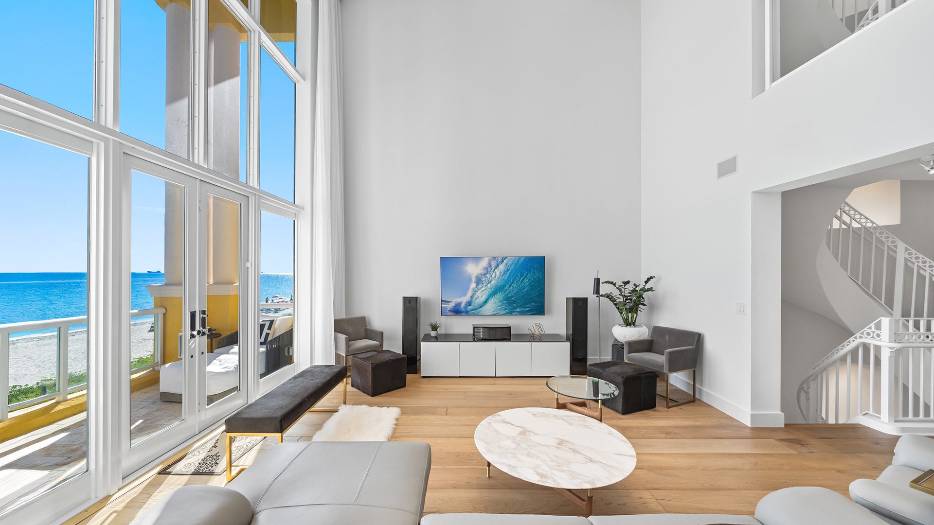 Luxury Oceanfront Villa IV at The Palms The Palms Condominiums Living Area 2