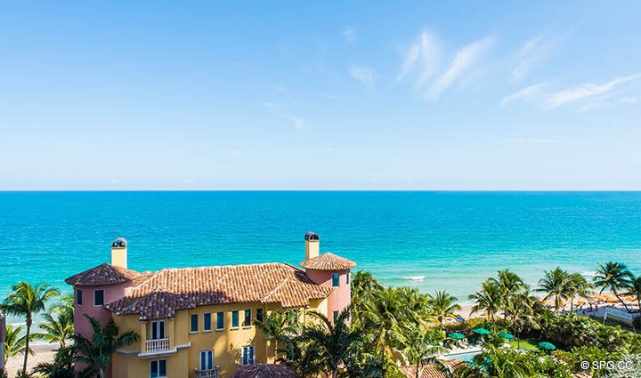 Marvelous Ocean Views at Residence 9B, Tower I at The Palms, Luxury Oceanfront Condos in Fort Lauderdale, Florida 33305.
