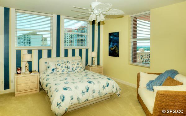 Guest Bedroom, Residence 11E, The Palms Oceanfront Condos,  2100 North Ocean Boulevard, Fort Lauderdale, Florida 33305, Luxury Waterfront Condos