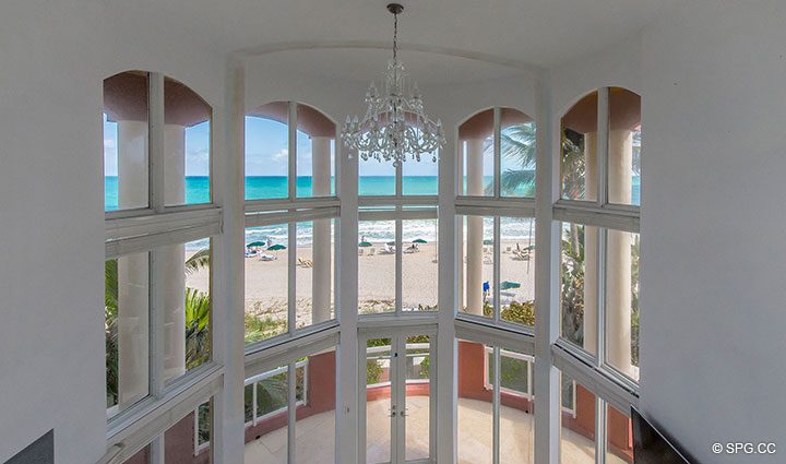 Third Floor Gallery View in Oceanfront Villa 7 at The Palms, Luxury Oceanfront Condominiums Fort Lauderdale, Florida 33305