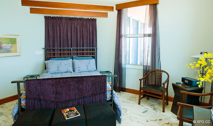 Guest Bedroom at Luxury Oceanfront Residence 23B, Tower II,  2110 North Ocean Boulevard, Fort Lauderdale, Florida 33305, Luxury Beach Condos