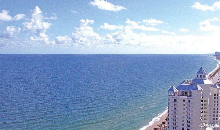 Ocean Views from Luxury Oceanfront Residence 20D, Tower II, The Palms Condominium, 2110 North Ocean Boulevard, Fort Lauderdale Beach, Florida 33305, Luxury Beachfront Condos
