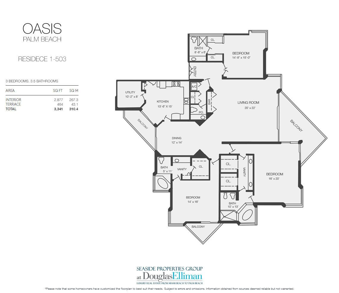 03 Stack Floorplan Image for Oasis, Palm Beach