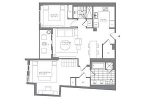 Click to View the 2 Bedroom Model E Floorplan