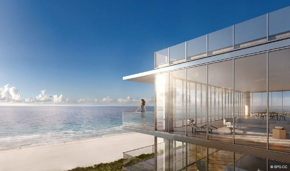 Spacious Balcony at 321 Ocean, Luxury Oceanfront Condominiums Located at 321 Ocean Drive, Miami Beach, FL 33139