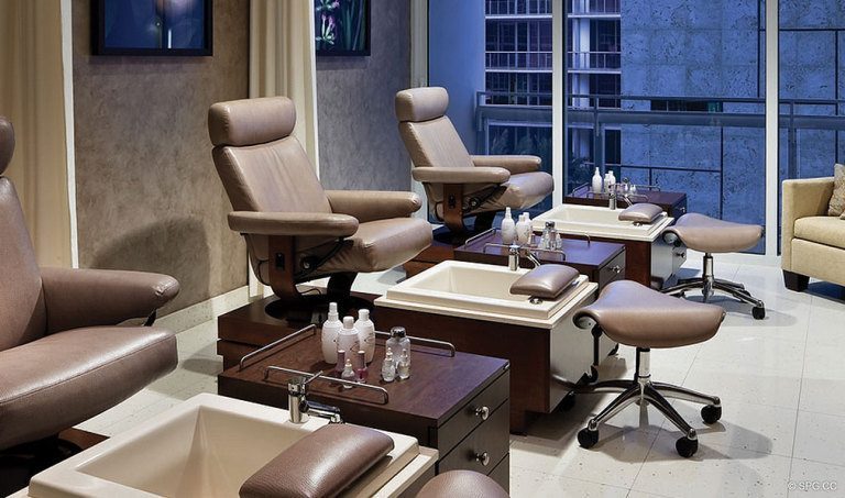 Spa Pedicures at Canyon Ranch Living, Luxury Oceanfront Condominiums Located at 6799-6899 Collins Avenue, Miami Beach, FL 33141
