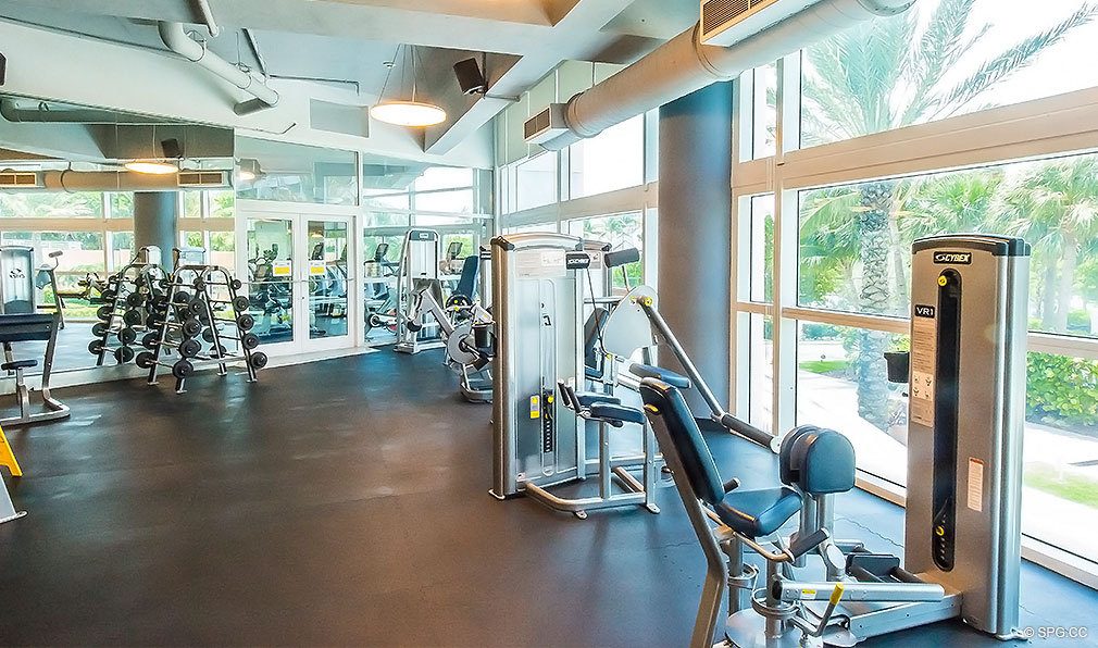 Gym at Continuum, Luxury Oceanfront Condos Located at 50-100 South Pointe Dr, Miami Beach, FL 33139