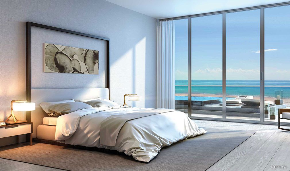 Bedroom Concept Rendering for Auberge Beach Residences, Luxury Oceanfront Condos in Ft Lauderdale